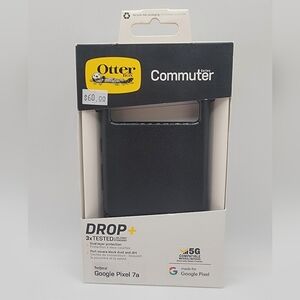 OtterBox Commuter Case for Google Pixel 7a Black Slim Tough Shockproof